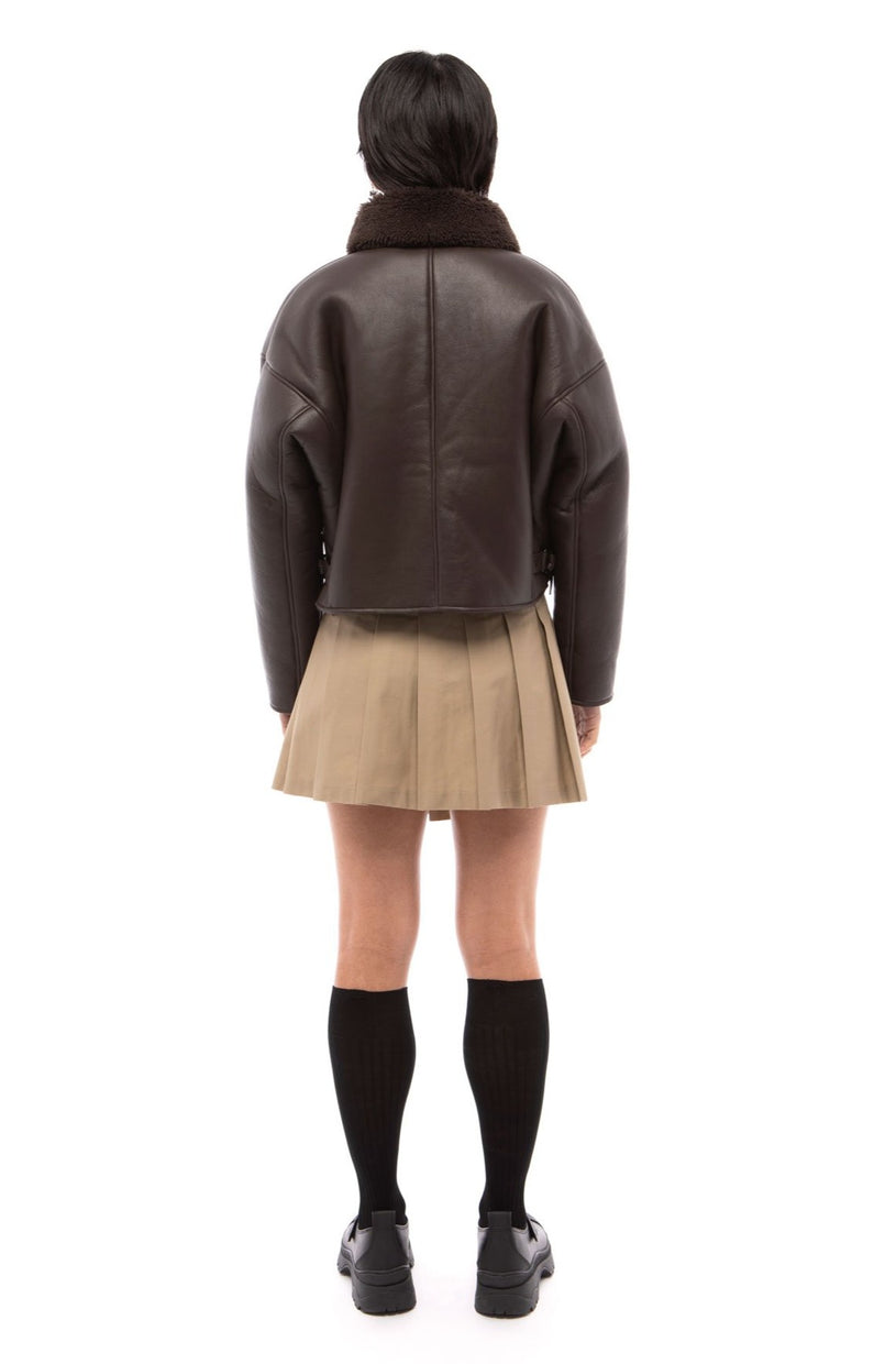 clark / chestnut brown shearling