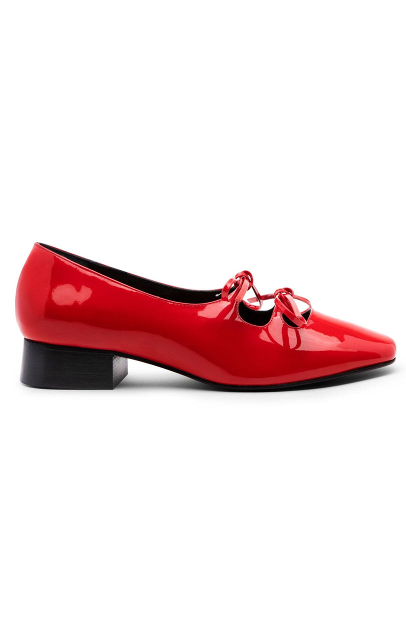 isabel / cherry red patent